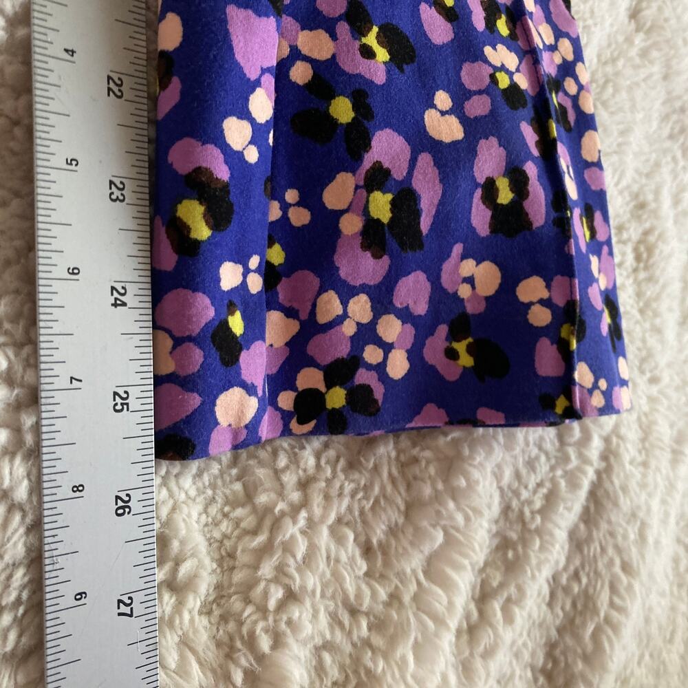 Anthropologie Maeve The Margot Pants Womens XS Blue Floral Kick Flare Cropped - Picture 10 of 11